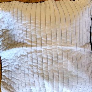 2 euro shams. Grey with navy stitching.